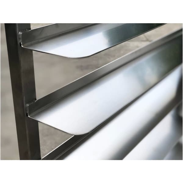 Flatpack Rack – 18 Shelves Stainless Steel