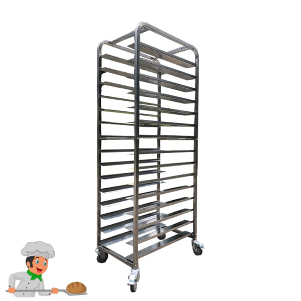 Flatpack Rack – 22 Shelves Stainless Steel