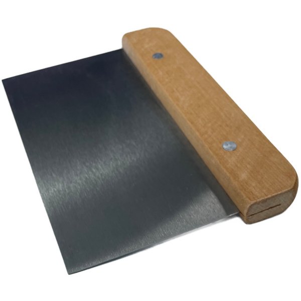 Stainless-Steel Bench Scraper with wooden handle